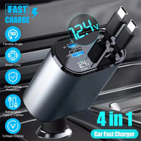 Ultimate 4-in-1 Car Charger™ (2 Type-C interface + USB A Port + Type-C port)