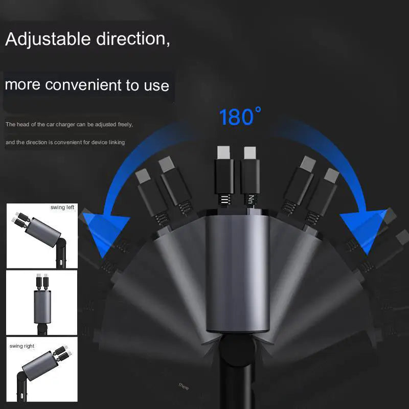 Ultimate 4-in-1 Car Charger™ (2 Type-C interface + USB A Port + Type-C port)