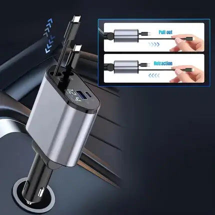 Ultimate 4-in-1 Car Charger™ (2 Type-C interface + USB A Port + Type-C port)